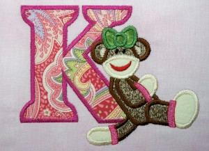Basic Applique Tutorial: Sock Monkey Alphabet