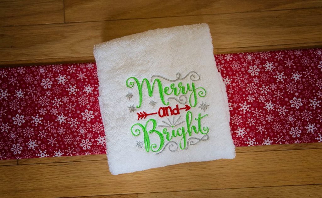 Hand Towel - New Christmas Word Art Set 4