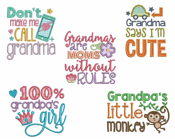 new Grandparent Sayings design set