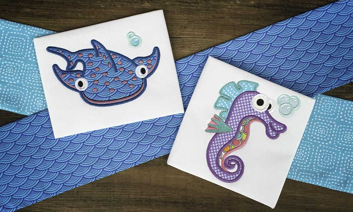 Design Spotlight - Silly Sea Creatures (Applique & Vintage Stitch)