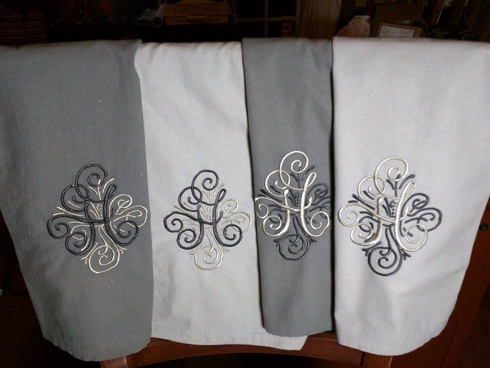 Project Inspiration - Adorn Ornamental Monogram Towels