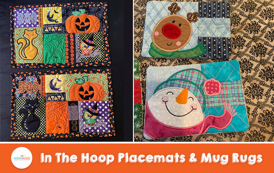 Customer Projects: In The Hoop Placemats & Mug Rugs