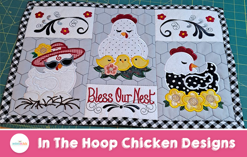 Customer Projects: In The Hoop Chicken Designs