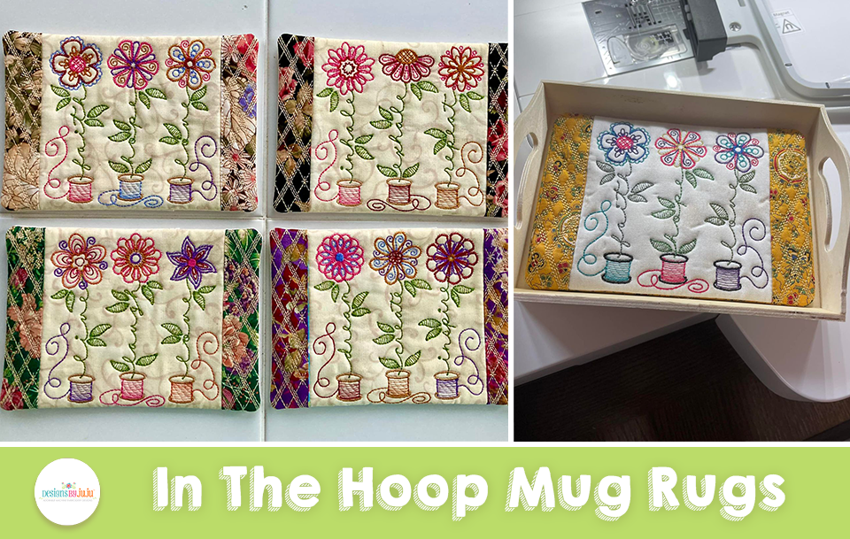 Customer Projects: In The Hoop Mug Rugs