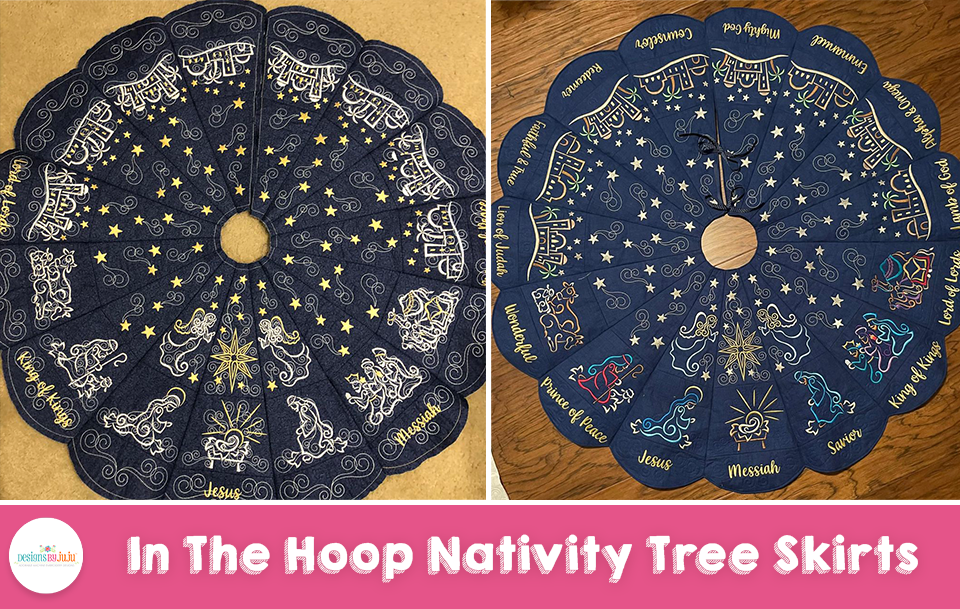 Customer Projects: In The Hoop Nativity Tree Skirts