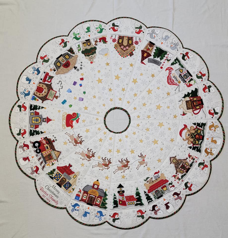 Customer Projects: In The Hoop Tree Skirts | Designs By JuJu Embroidery ...