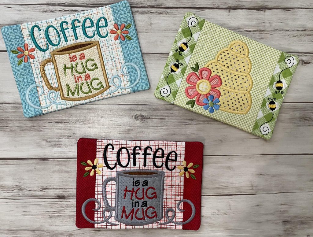 Customer Projects: Coasters & Mug Rugs | Designs By JuJu Embroidery Blog!