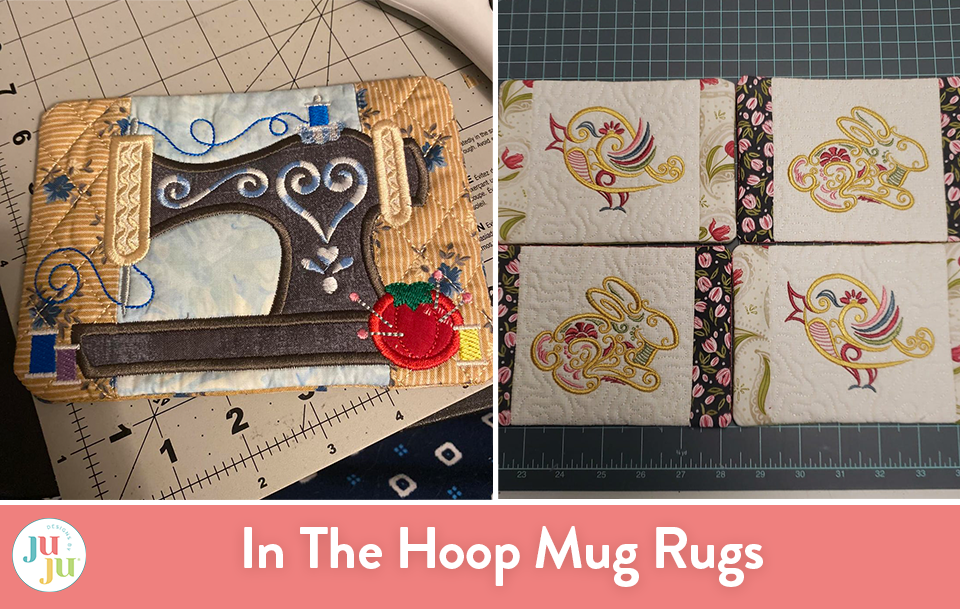 Customer Projects: In The Hoop Mug Rugs