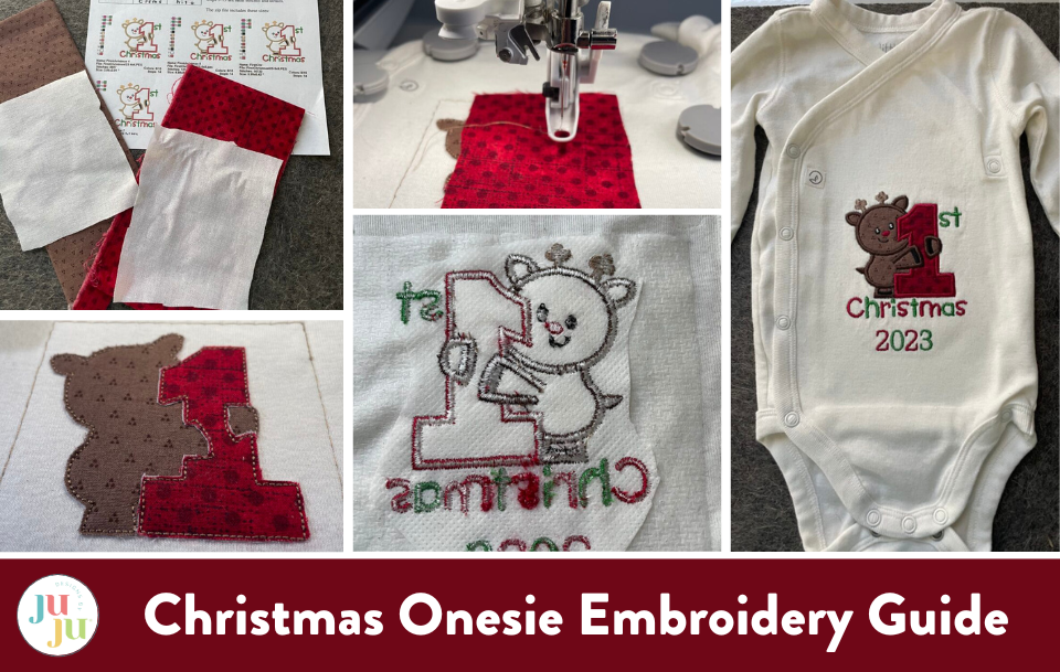 My First Christmas Onesie Embroidery Guide