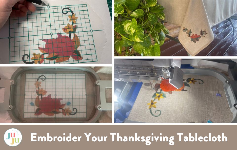 How to Embroider Your Thanksgiving Tablecloth