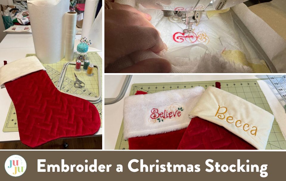 How to Embroider a Christmas Stocking