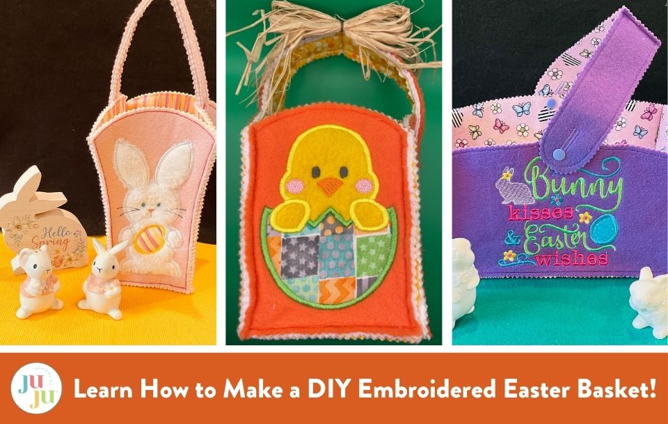 Learn How to Make a DIY Embroidered Easter Basket!