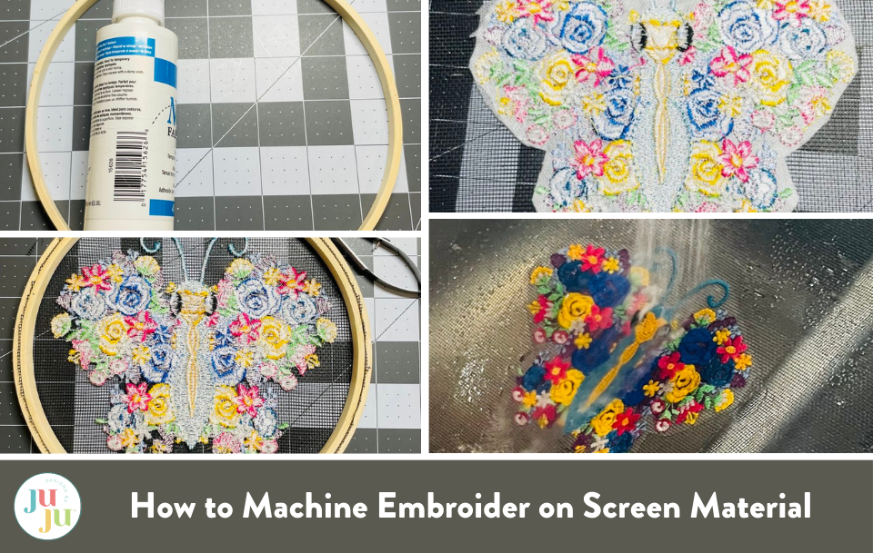 How to Machine Embroider on Screen Material