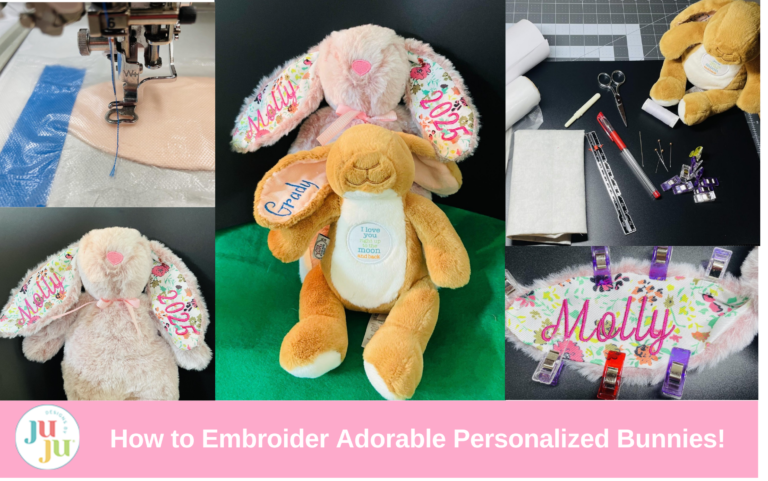 How to Embroider Adorable Personalized Bunnies: Perfect Gifts for Baby Showers, Birthdays, and Easter!