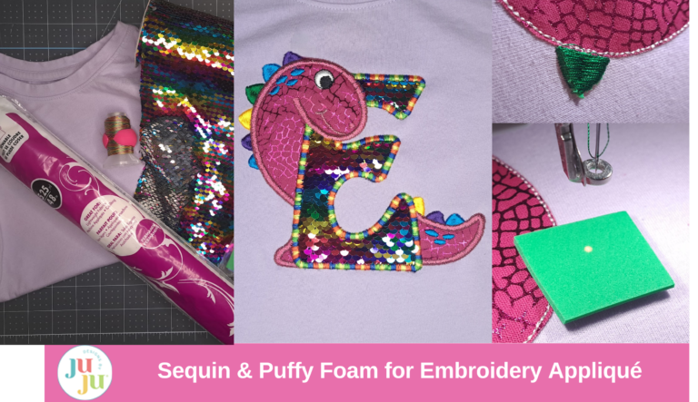 How to Use Sequin Fabric & Puffy Foam for Stunning 3D Embroidery Appliqué