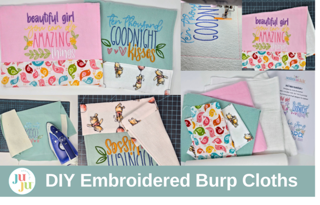How to Make Fast & Easy Embroidered Burp Cloths – DIY Baby Gift Tutorial